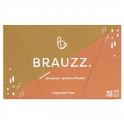 Brauzz Wasstrips - Parfumvrij (32) Biologisch afbreekbare wasvellen ter vervanging van vloeibaar wasmiddel