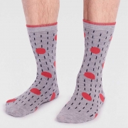 Thought Bamboe Sokken - Leroy Spot Grey Marle Comfortabele sokken van bamboe en bio-katoen