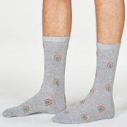 Thought Bio-Katoenen Sokken - Rainbow Grey Marle Comfortabele sokken van bio-katoen