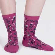 Thought Bio-Katoenen Sokken - Edana Raspberry Pink Comfortabele sokken van bio-katoen
