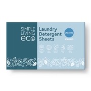 Simple Living Eco Feuilles de Lavage - Sans Parfum  (32) Feuilles de lavage biodégradables remplaçant la lessive liquide