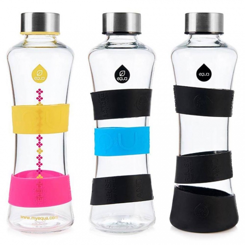 voordeel binnenkomst Naar Drinkfles Glas - Squeeze - 0,55L Glazen drinkfles Equa - Kudzu eco webshop