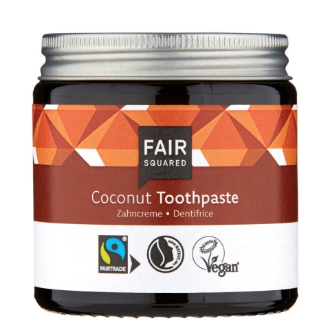 Tandpasta met Fluoride - Kokosnoot fairtrade en biologische tandpasta in een waste verpakking Fair Squared - Kudzu eco