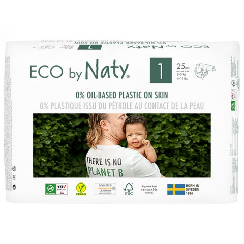 Taille 1 26 pcs NATY Couches New Born