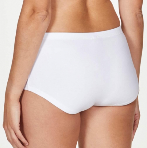 High-Waisted Slip Bio-Katoen Wit Heerlijk zachte slip van bio
