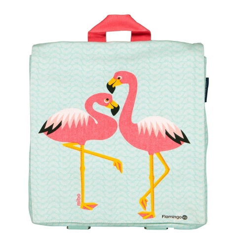 Schooltasje Mibo Flamingo Kleuterrugzakje van bio-katoen PâTe - Kudzu eco webshop