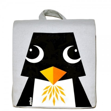 CoQ en PâTe Petit sac à dos - Mibo Pingouin Petit sac à dos pour tout-petits et enfants en bas âge en coton bio