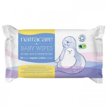 Natracare Lingettes humides pour bébés Lingettes biodégradables pour les fesses des bébés