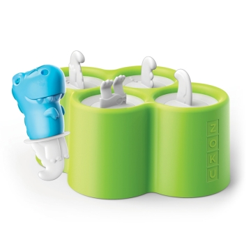 Zoku Dino Pops Ijsjesvormen (4) Herbruikbare Ijsjesvormen
