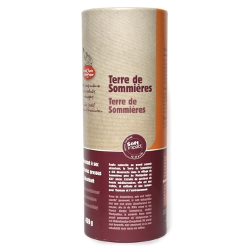 La Drogerie Ecologique Terre de Sommières - 400 g - Tube en carton Produit sec pour éliminer les taches de graisse et absorber les liquides sur la pierre et le marbre