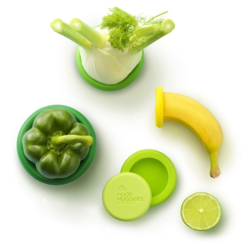Food Huggers Food Huggers Fresh Greens (lot de 5) Emballages réutilisables pour fruits et légumes