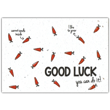 Bloom Your Message Bloeiwenskaart Good Luck Plantbare wenskaart met wortelzaadjes