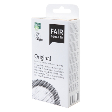 Fair Squared Préservatifs - Original (10 pièces) Préservatifs en caoutchouc naturel issu du commerce équitable