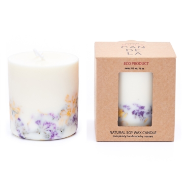 The Munio Bougie à la cire de soja sans parfum, grande Bougie en cire de soja sans parfum