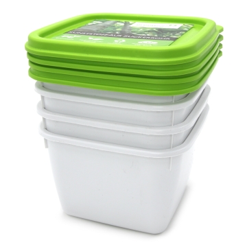 Gies Diepvriesdoos 0,5 L (4) Set van 4 diepvriesdozen op basis van suikerriet