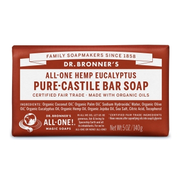 Dr. Bronner's Savon miracle - Eucalyptus Savon multifonctionnel pouvant servir de shampoing solide, de savon pour le corps, de lessive, de mousse à raser, ...