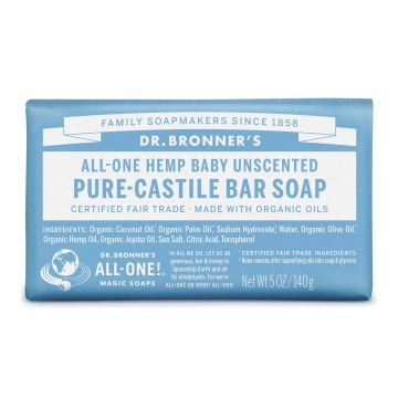 Dr. Bronner's Wonderzeep - Parfumvrij - Baby Multifunctionele zeep dat kan dienen als shampoobar, lichaamszeep, wasmiddel, scheerschuim, ...