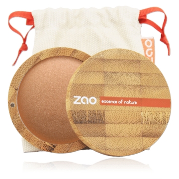 Zao Poudre minérale cuite / Bronzante rechargeable Poudre minérale pour mettre en valeur le visage