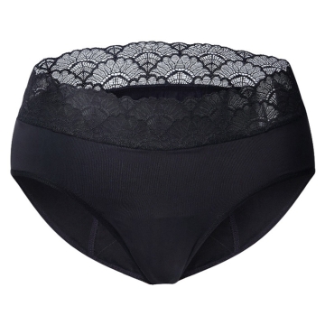 Cheeky Wipes Culotte menstruelle - Dentelle - Noir Culotte menstruelle comme alternative aux serviettes hygiéniques ou tampons jetables