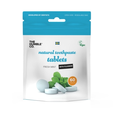 The Humble Co. Humble Tandpastatabletten met Fluor (60) 60 tabletten voor het tandenpoetsen met fluor