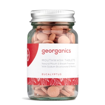 Georganics Mondwatertabletten - Eucalyptus (180) 180 oplosbare mondwatertabletten met eucalyptussmaak