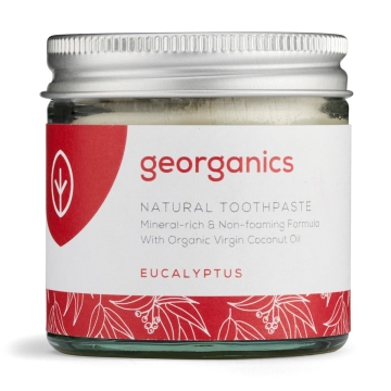 Georganics Tandpasta - Eucalyptus - 60 ml Mineraalrijke, plantaardige tandpasta zonder fluoride met eucalyptussmaak
