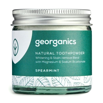 Georganics Tandpastapoeder - Munt Van nature witmakend tandpoeder zonder fluoride met milde muntsmaak