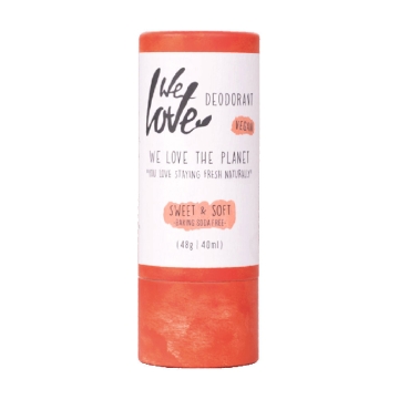 We Love The Planet Deostick - Sweet & Soft - Vegan Plantaardige deodorantcrème voor de gevoelige huid zonder zuiveringszout