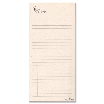 Mooi Eco Lijstjesblok Lijstjesblokje van milieuvriendelijk papier