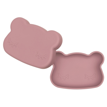 We Might Be Tiny Boîte à goûter Snackie - Ours Boîte à goûter pour enfants en silicone alimentaire