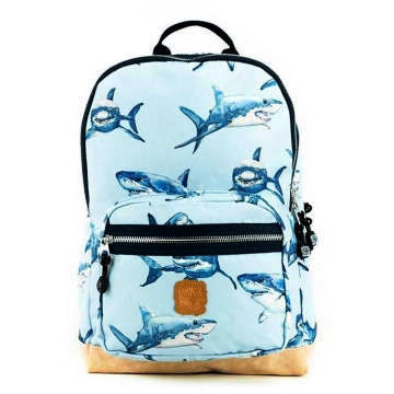 Pick & Pack Petit sac à dos - Requins - Aqua Sac à dos avec un joli imprimé, fabriqué à partir de bouteilles en PET recyclées