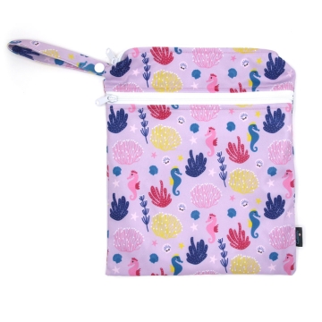 Cheeky Wipes Dubbele Luiertas Medium - Zeepaard Tasje met uitneembaar wasnetje, ideaal voor een middagje uit