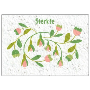 Hikje Bloeiwenskaart - Sterkte Plantbare wenskaart met bloemenzaadjes