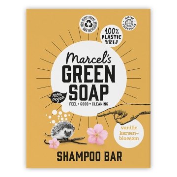 Marcel's Green Soap Shampoing solide - Vanille et fleur de cerisier Shampoing solide à base d'ingrédients naturels pour tous les types de cheveux