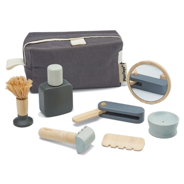 Plan Toys Scheerset (3j+) Set met scheerattributen van rubberhout, Planwood en katoen