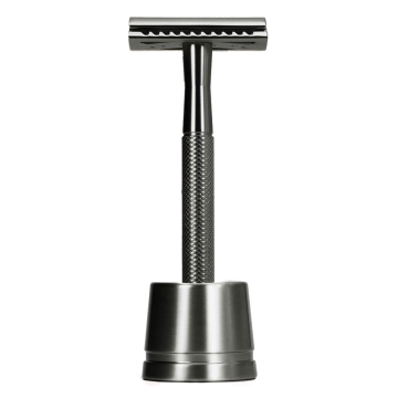 Bambaw Safety Razor Scheermes + Houder - Zwart Zero waste scheermes met houder voor een levenlang scheren