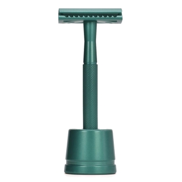 Bambaw Safety Razor Scheermes + Houder - Zeegroen Zero waste scheermes met houder voor een levenlang scheren