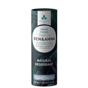 Ben&Anna Deostick Green Fusion Plantaardige deodorant in een kartonnen verpakking