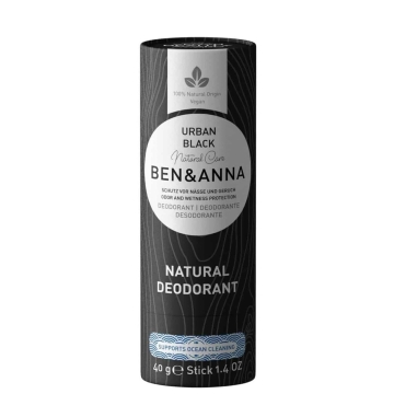 Ben&Anna Deostick Urban Black Plantaardige deodorant in een kartonnen verpakking