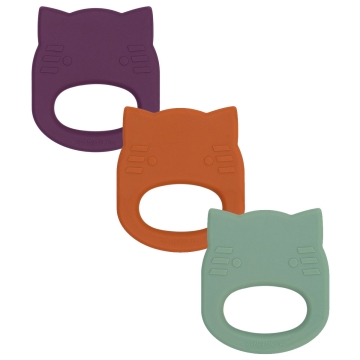 We Might Be Tiny Anneau de dentition en silicone - Chat Anneau de dentition pour bébés en silicone alimentaire