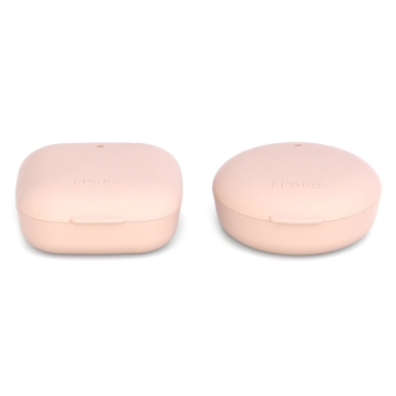 Ekobo Silicone Duo Zeepbakjes - Blush Handige set van 2 silicone reisdoosjes voor solide shampoo's en zepen