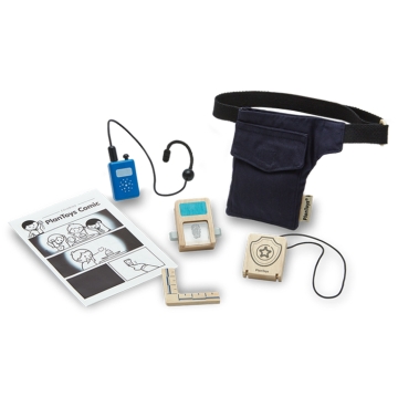 Plan Toys Geheime Agent Speelset (3j+) Set met apparatuur voor detectives van rubberhout en katoen