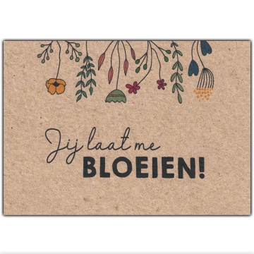 Bloom Your Message Carte de vœux Kraft « Tu me fais fleurir ! » Carte de vœux avec enveloppe plantable