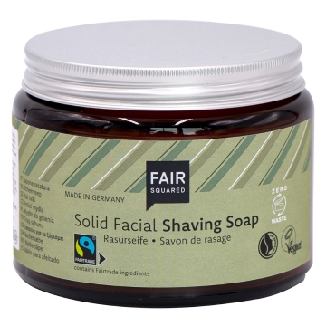 Fair Squared Savon à raser pour le visage - 500 g - Zéro déchet Savon à raser solide pour le visage
