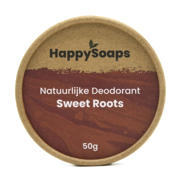 HappySoaps Deodorant - Sweet Roots Natuurlijke deocrème in een kartonnen doosje