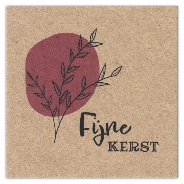 Bloom Your Message Dubbele Bloeiwenskaart - Fijne Kerst Rood Plantbare dubbele kerstkaart