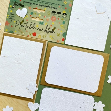 Bloom Your Message DIY Bloeiwenskaart Kit met plantbaar papier en confetti om zelf 4 wenskaarten te maken