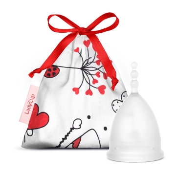 Ladycup Ladycup Coupe menstruelle Pure Love Small Coupe menstruelle en silicone médical avec pochette
