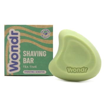 Wondr Solide Scheerzeep Sensitive - Tea Time Solide scheerzeep met sterk hydraterende werking voor de gevoelige huid