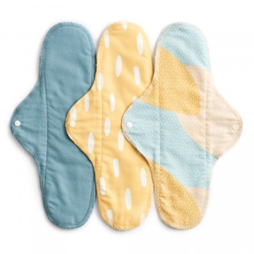 Imse Vimse Serviettes de nuit - Blue Sprinkle - Classic Lot de 3 serviettes de nuit en coton biologique.